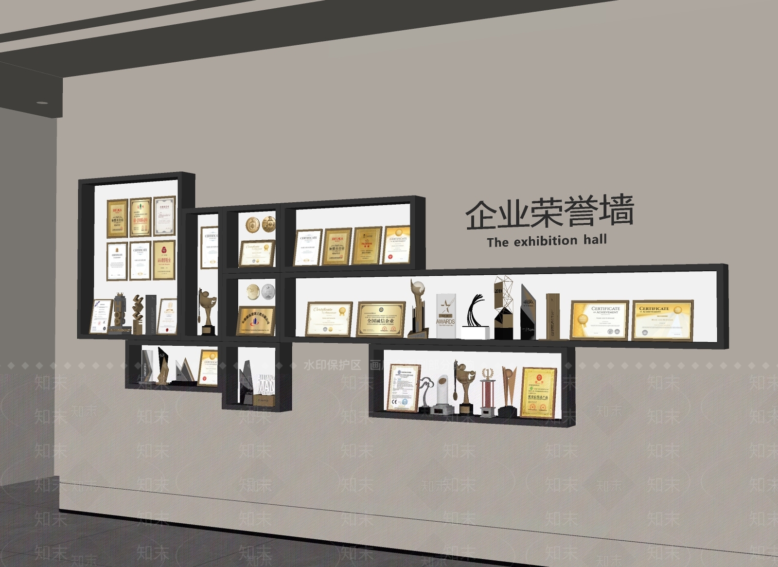现代奖杯奖牌SU模型下载【ID:1197124848】