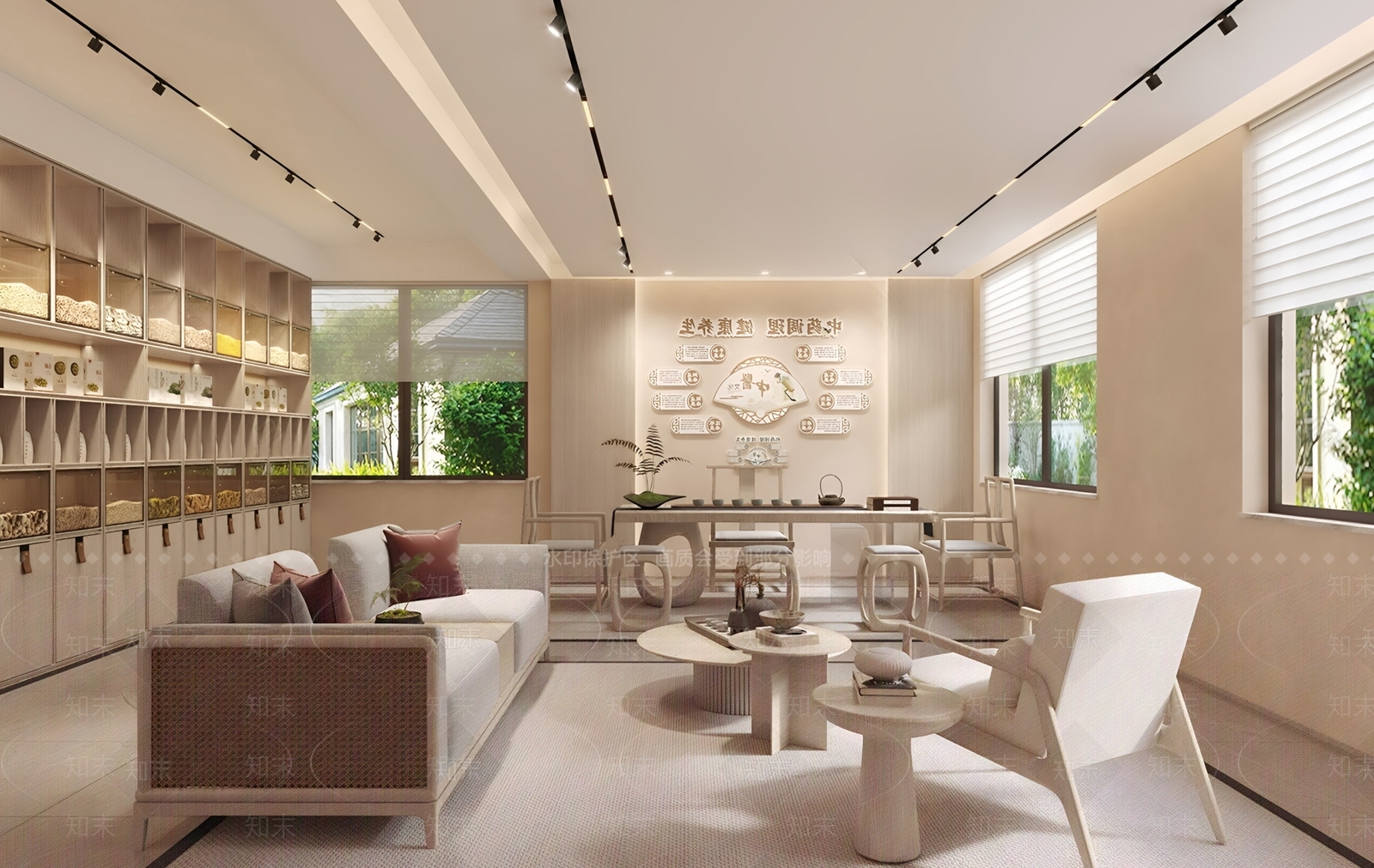 新中式医院SU模型下载【ID:1197125232】