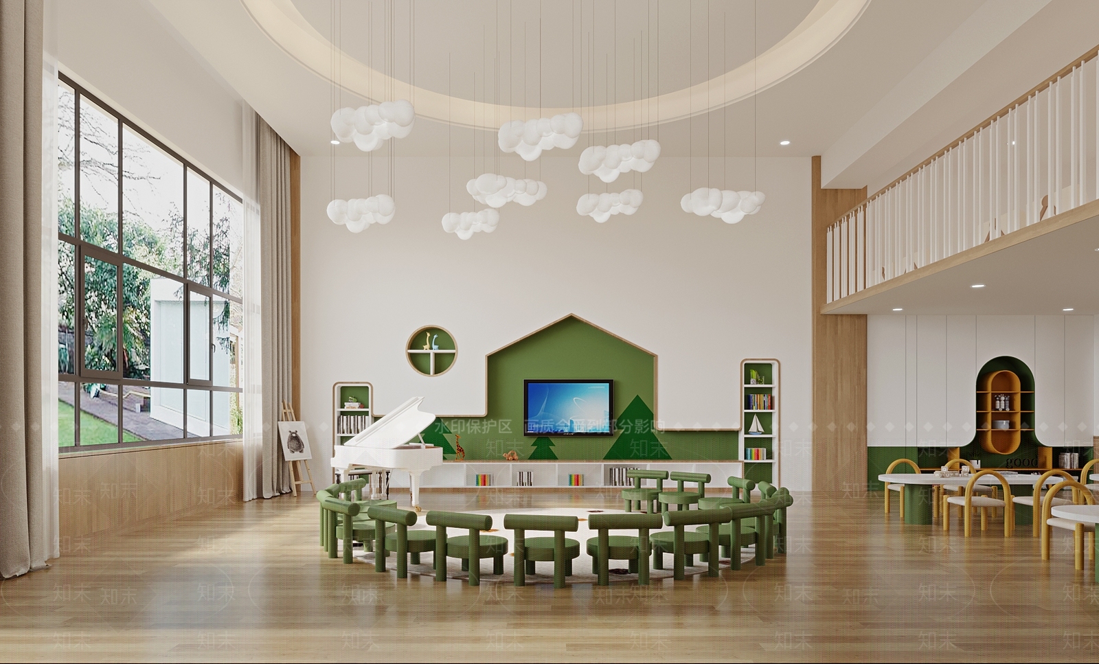 极简北欧幼儿园3D模型下载【ID:1197146643】