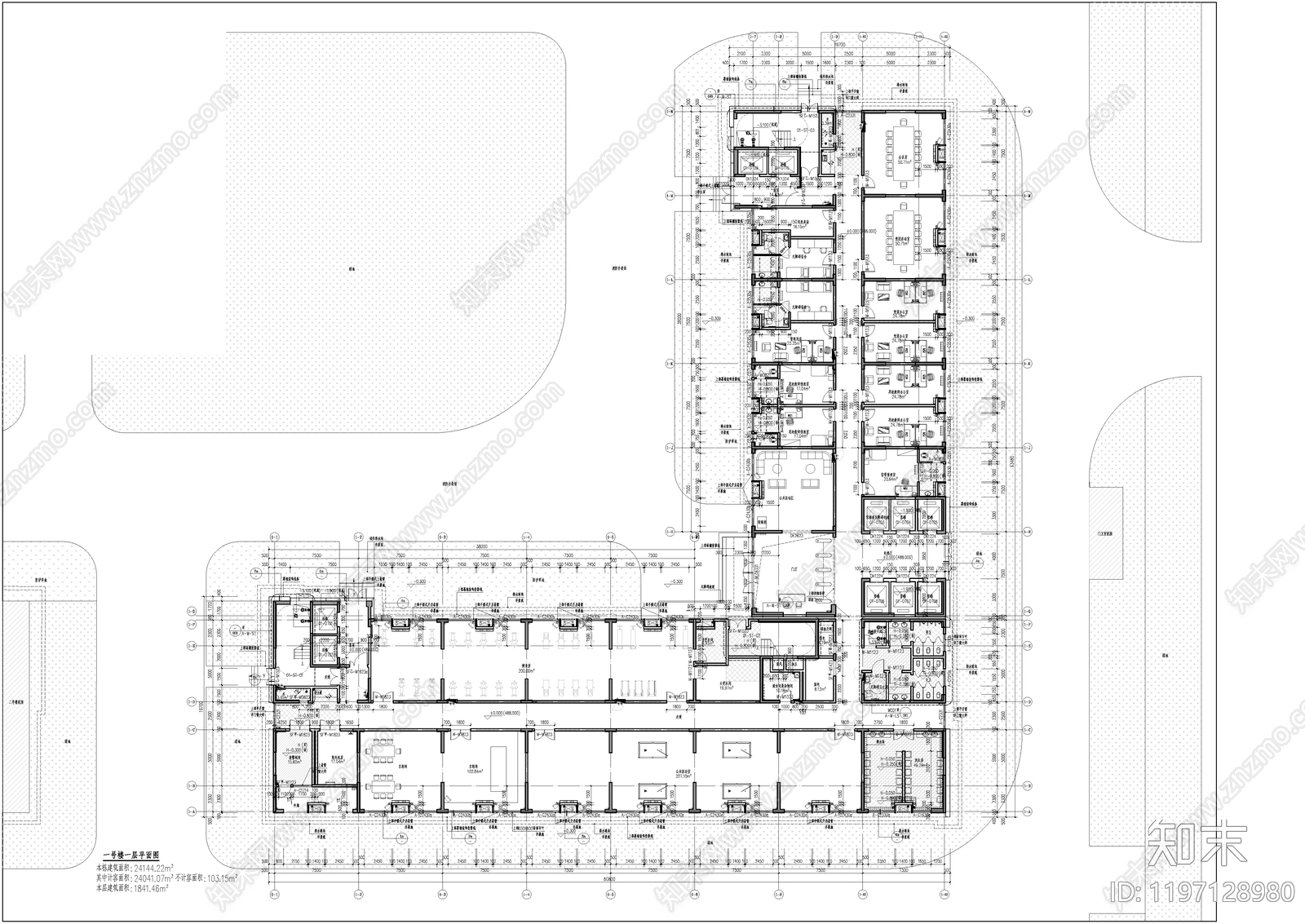 现代学校建筑cad施工图下载【ID:1197128980】