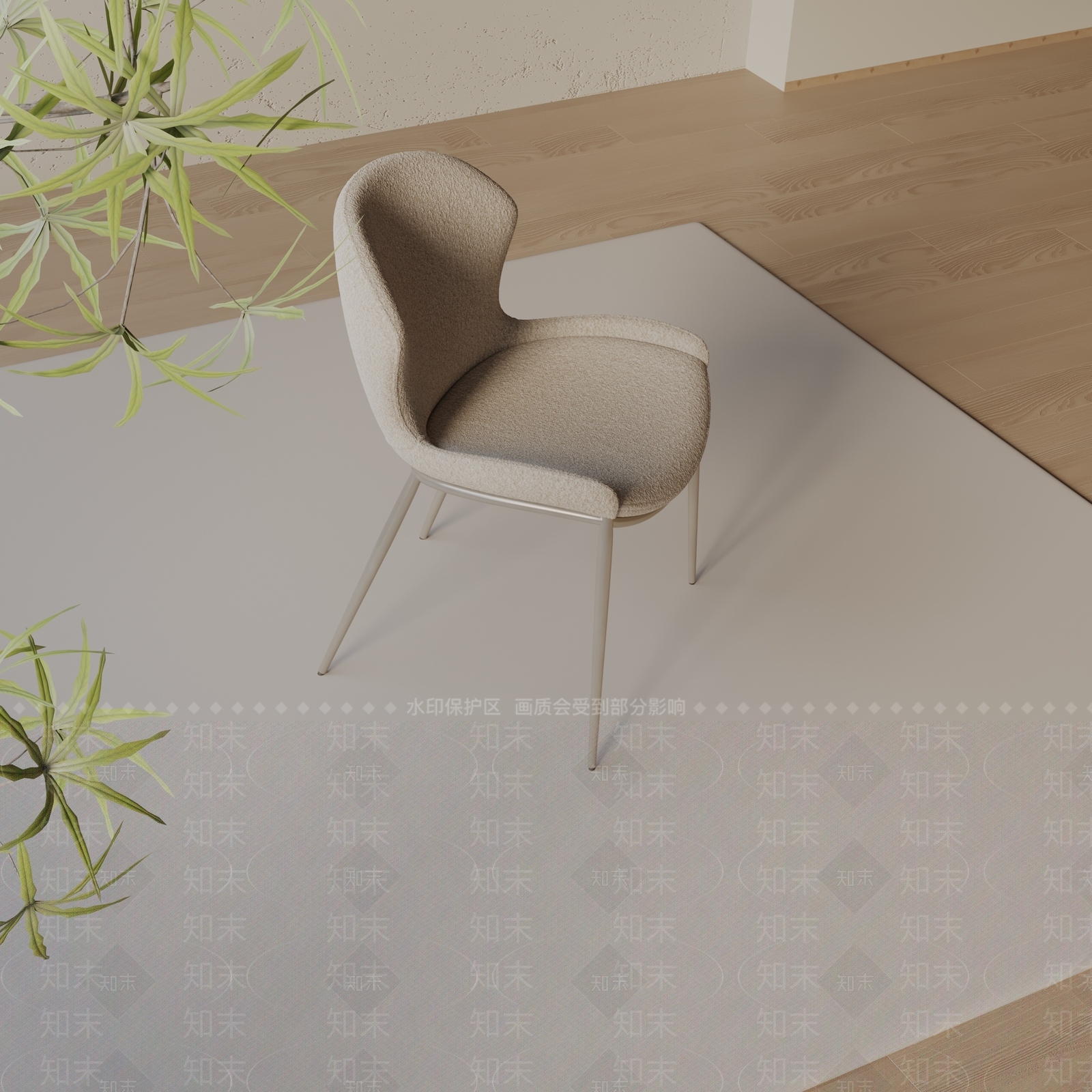 现代餐椅3D模型下载【ID:1197130793】