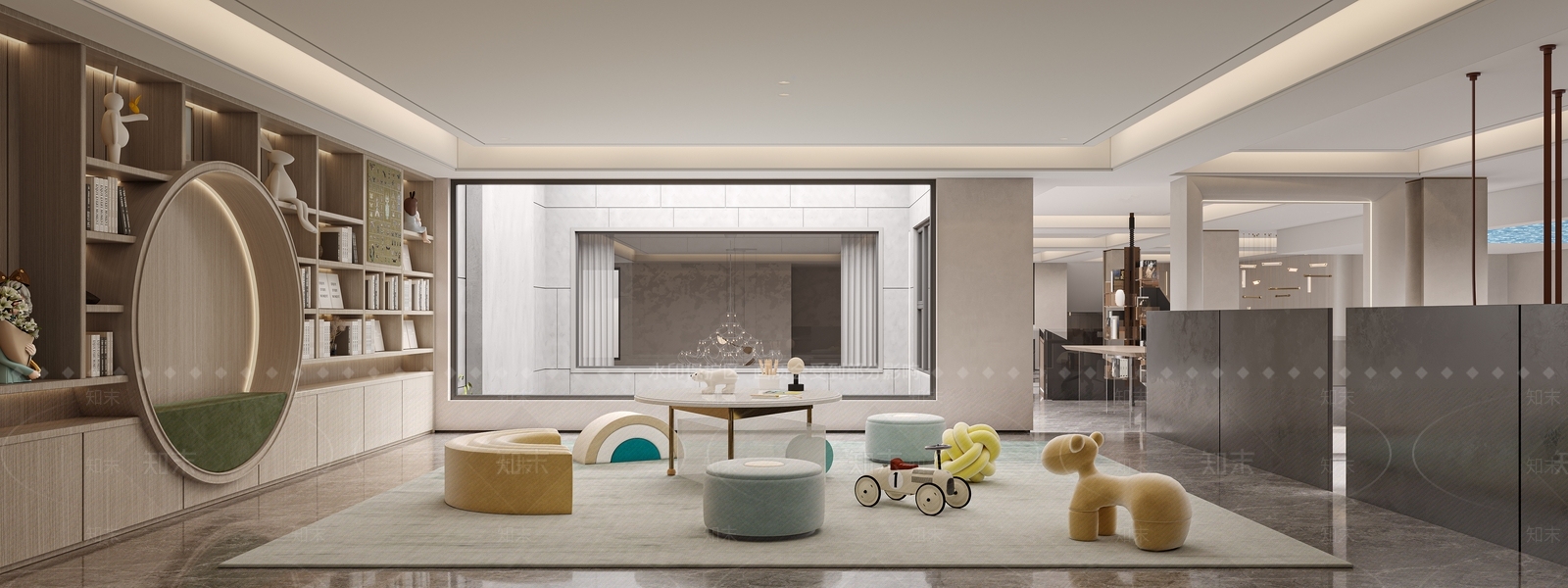 现代简约儿童娱乐室3D模型下载【ID:1197133140】