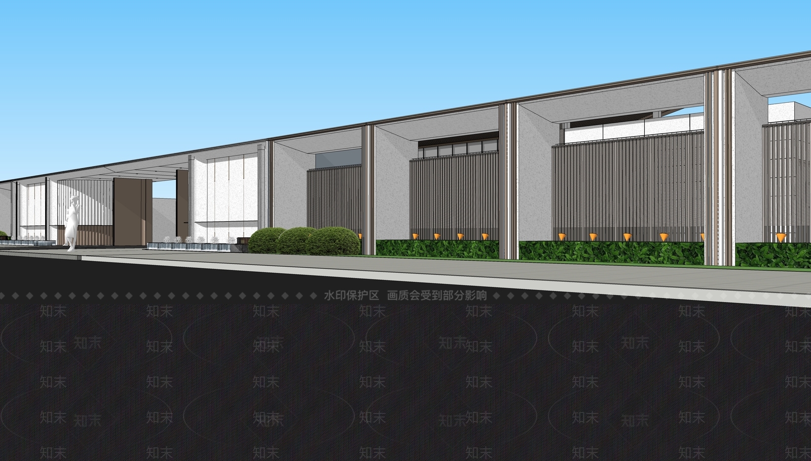 现代小公建SU模型下载【ID:1197138852】