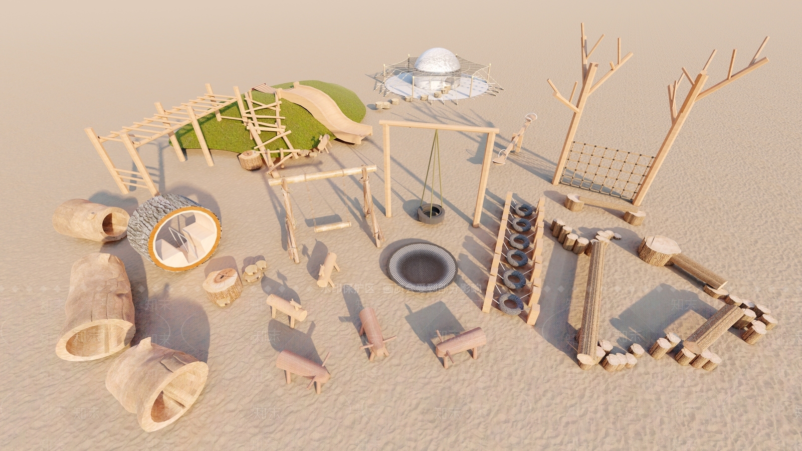 儿童器材组合SU模型下载【ID:1197141120】