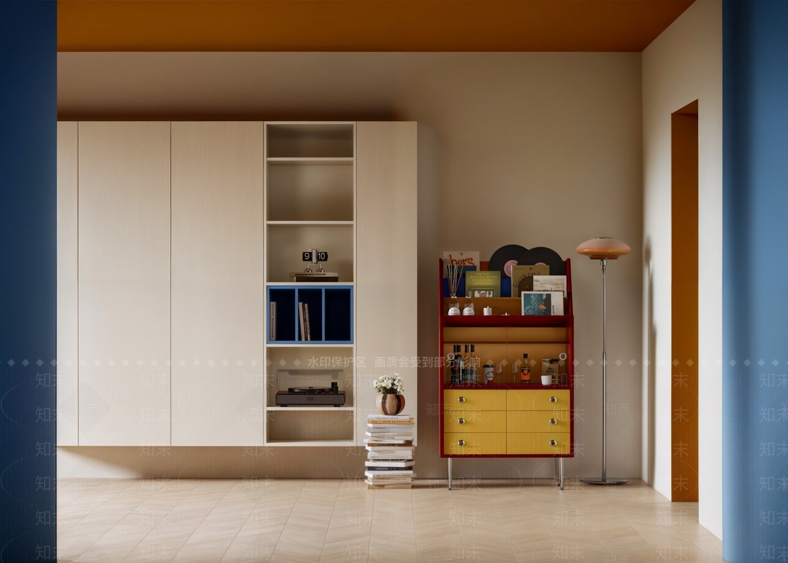 中古简约储物柜SU模型下载【ID:1197144435】