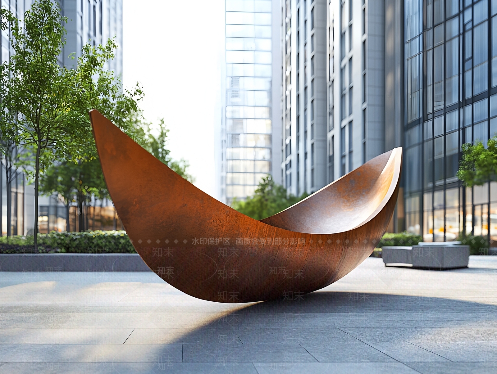 现代简约雕塑小品SU模型下载【ID:1197145854】