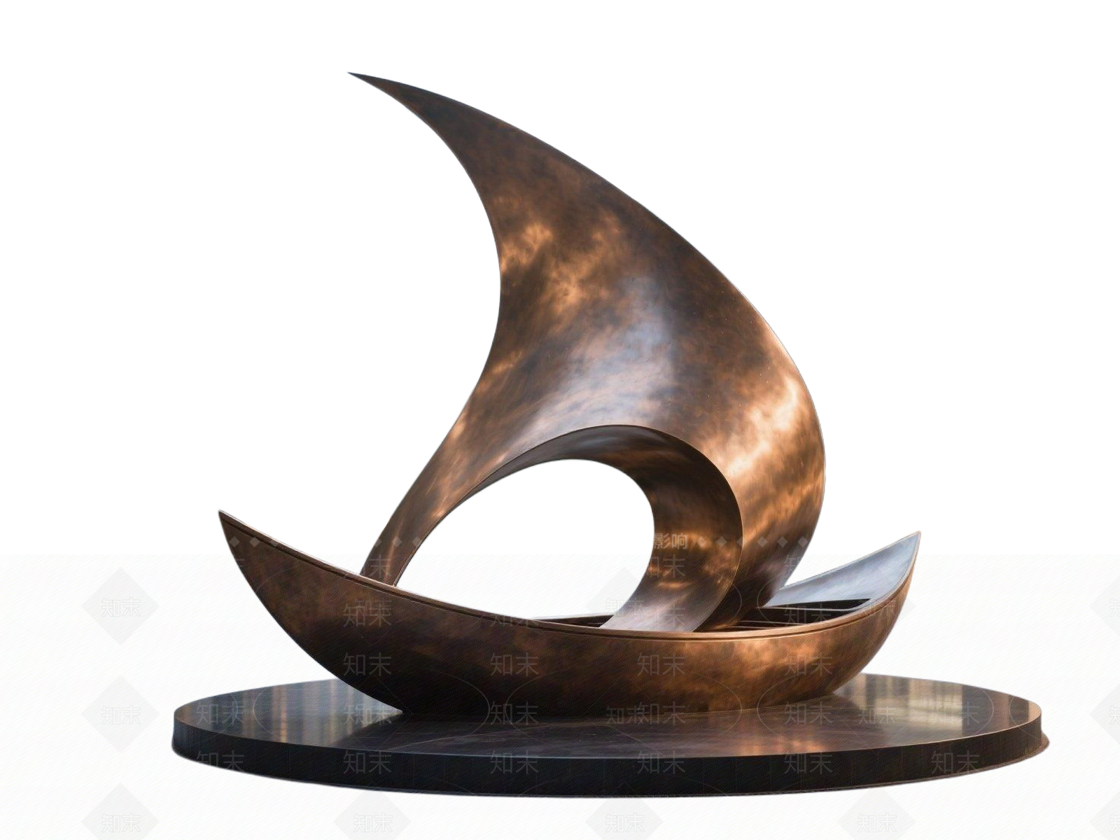 现代简约雕塑小品SU模型下载【ID:1197146309】