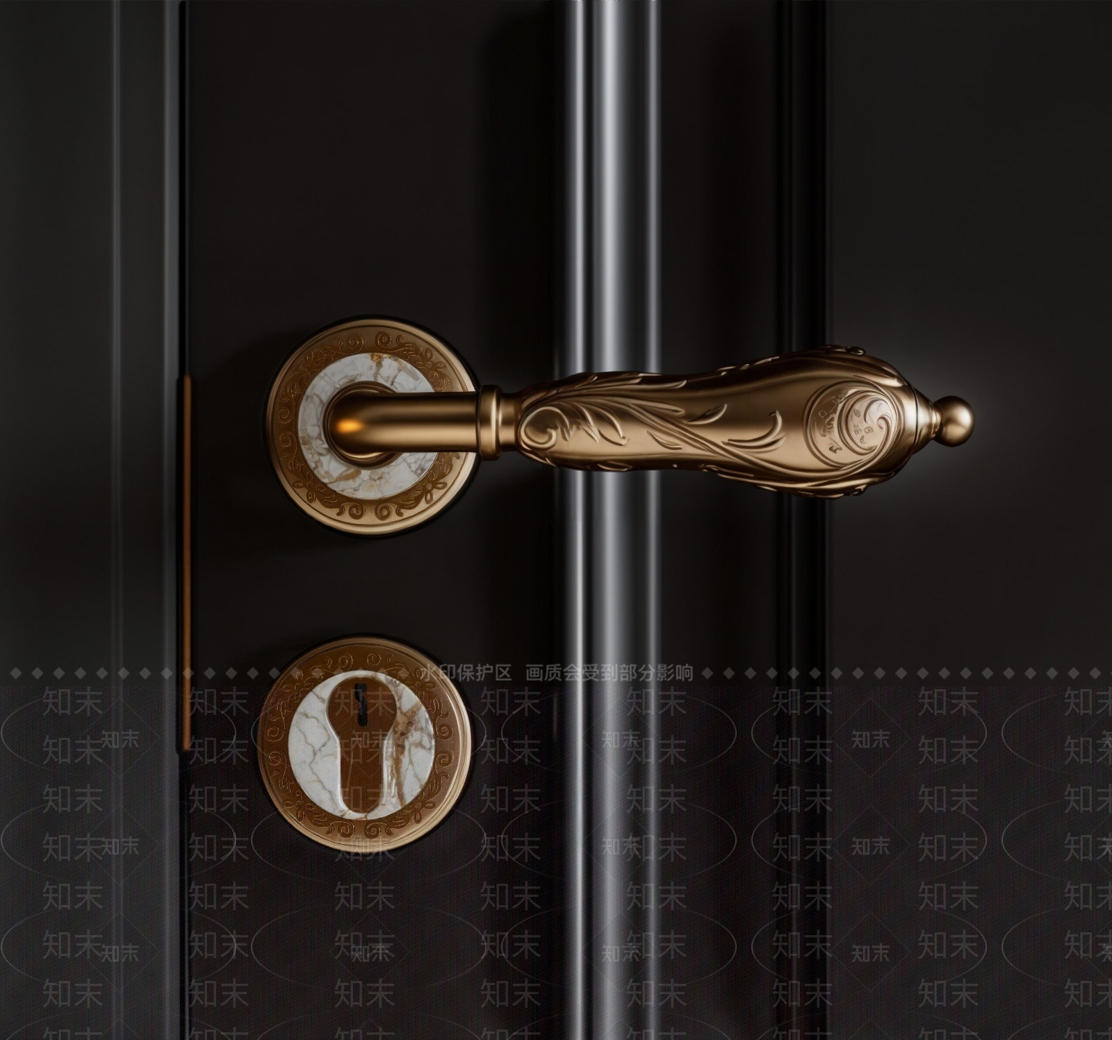 复古中古门把手SU模型下载【ID:1197146472】