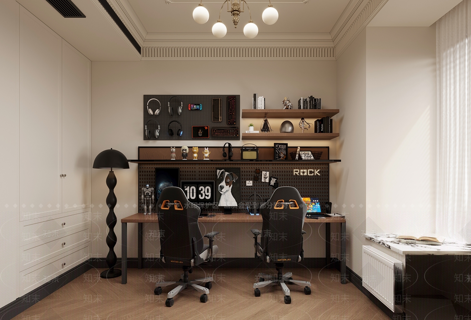 法式家居客厅3D模型下载【ID:1222015876】