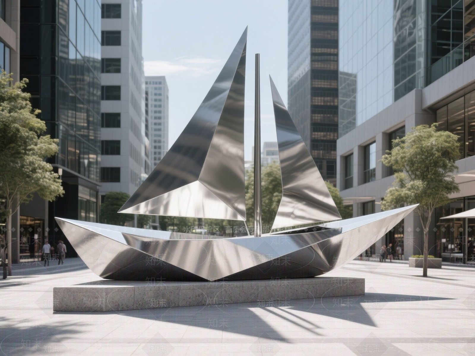 现代简约雕塑小品SU模型下载【ID:1197147543】