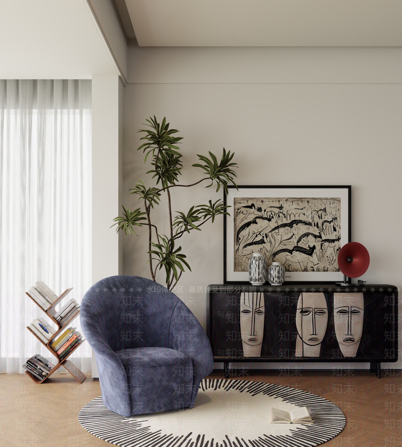 单人沙发3D模型下载【ID:1197149052】