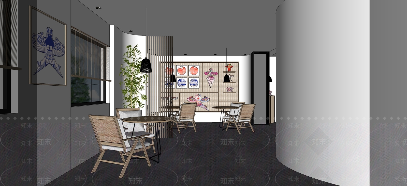 中式现代其他文化空间SU模型下载【ID:1197151664】