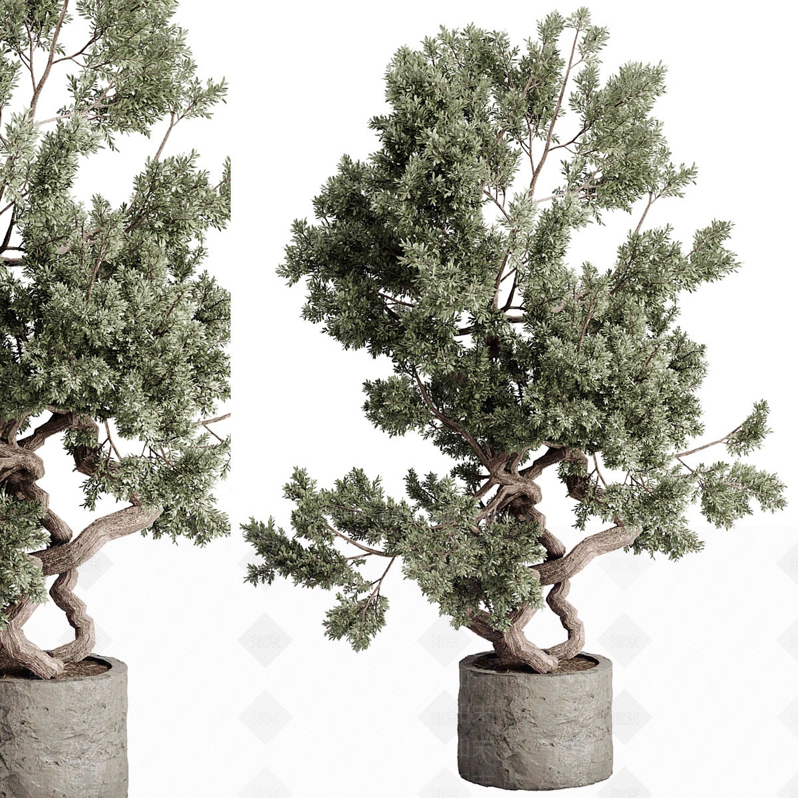 现代欧式花钵3D模型下载【ID:1197156763】