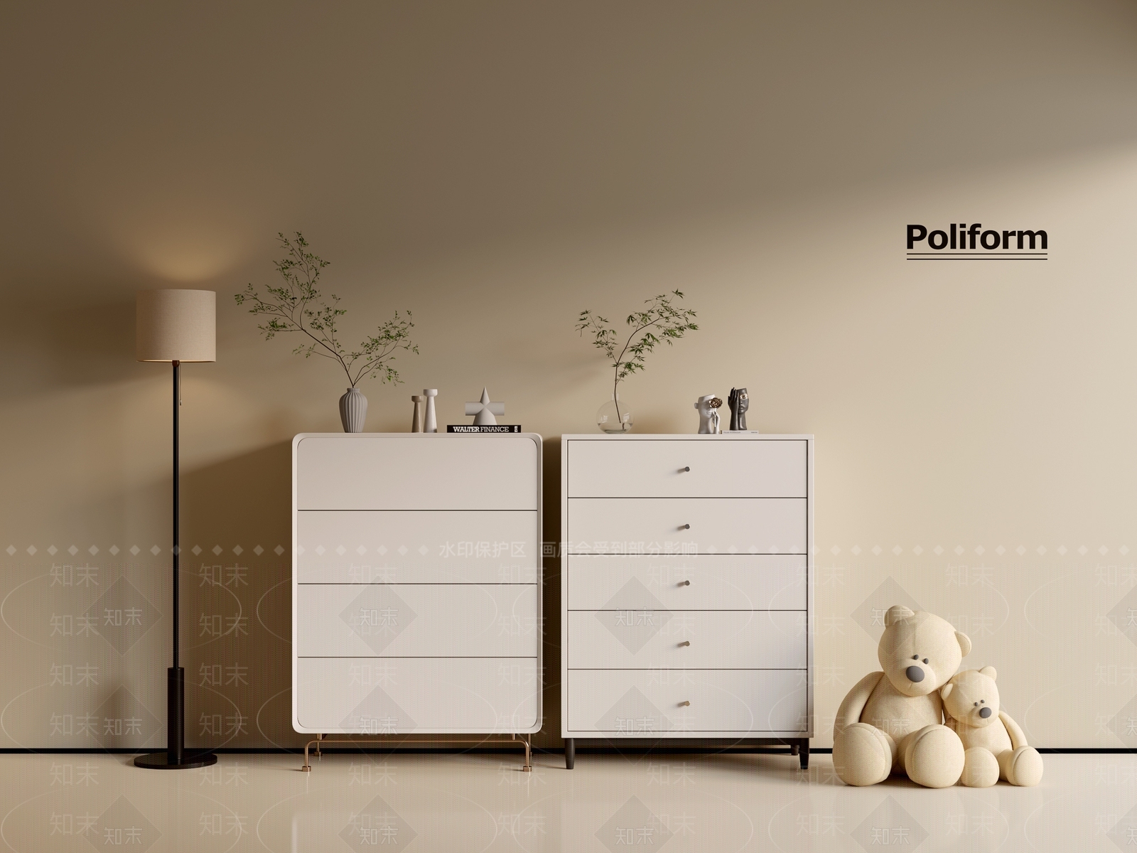 现代玄关柜3D模型下载【ID:1197160041】