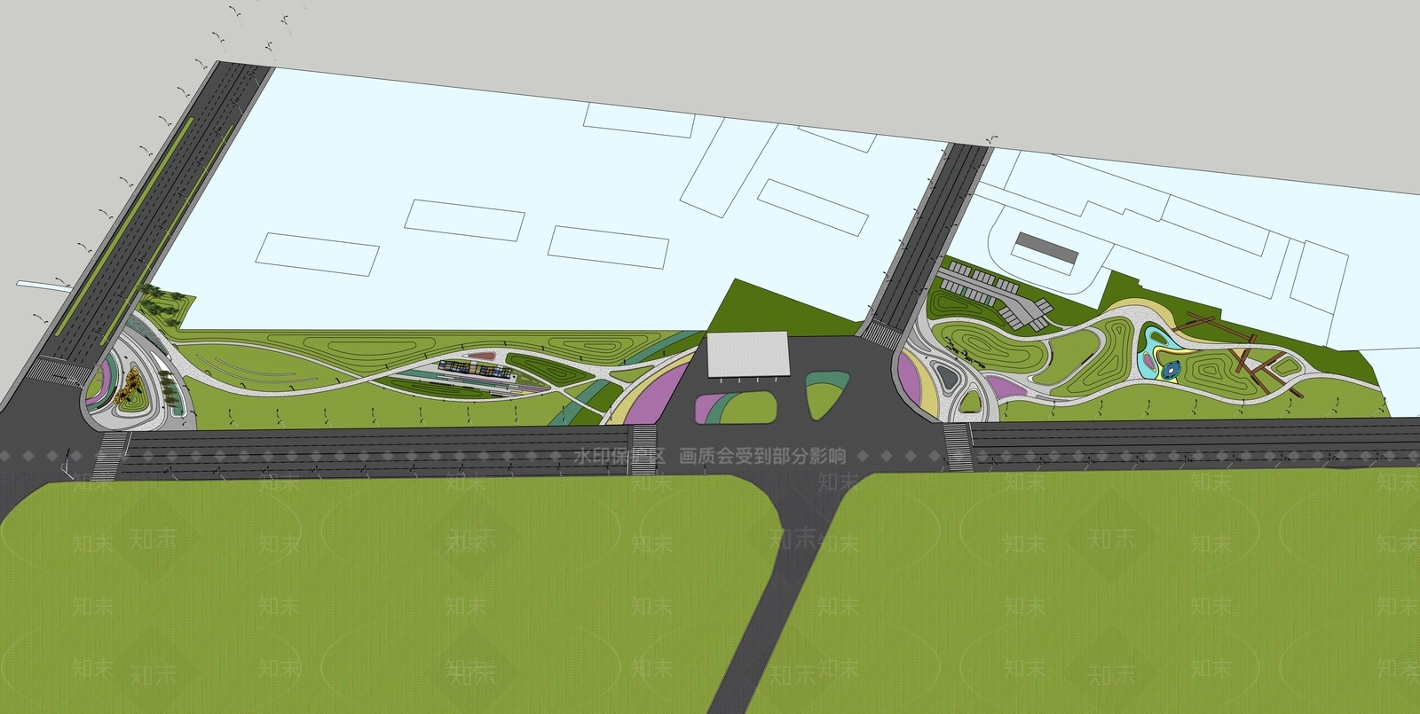 现代口袋公园SU模型下载【ID:1197161532】