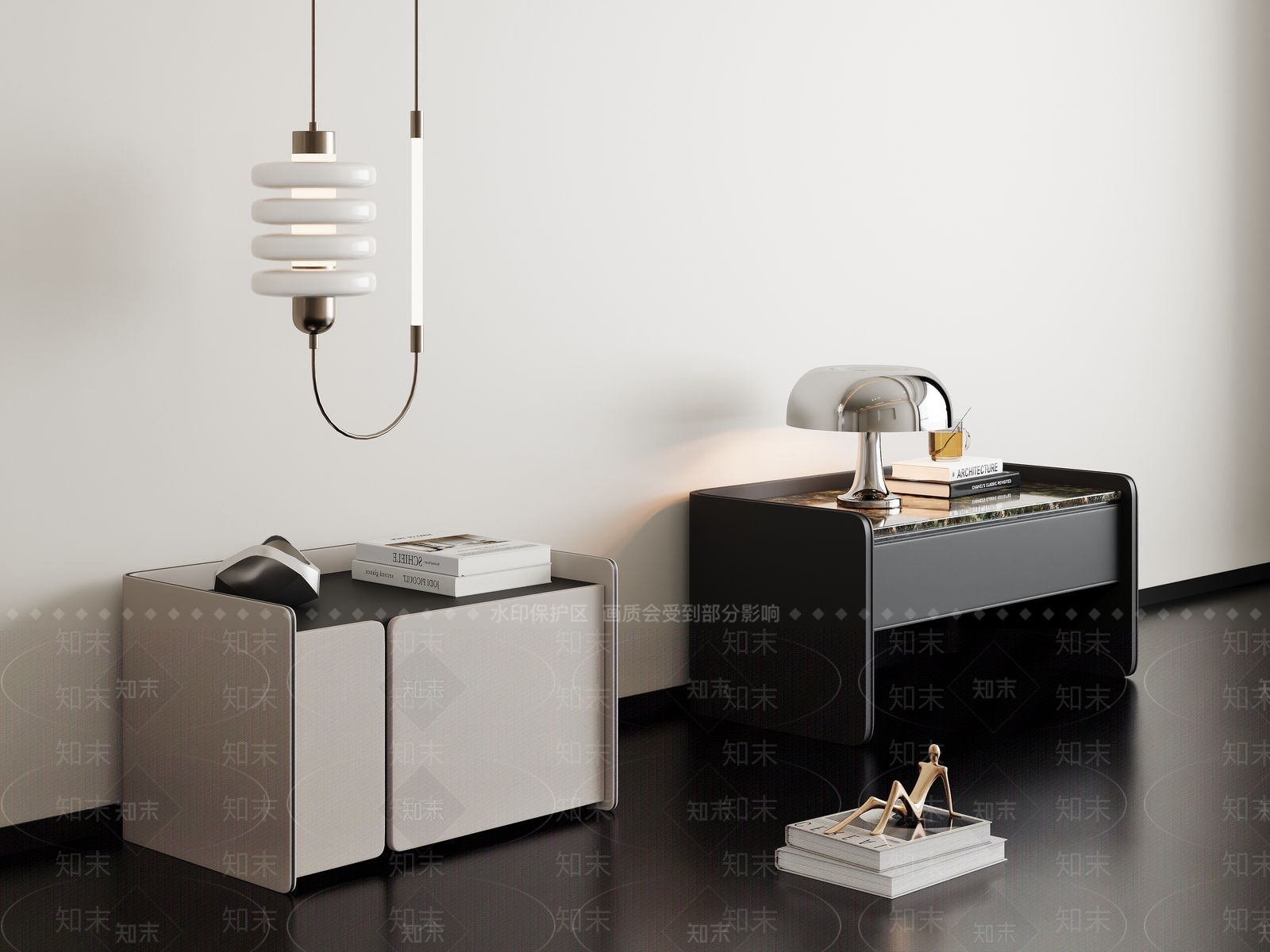 现代轻奢床头柜SU模型下载【ID:1197165578】