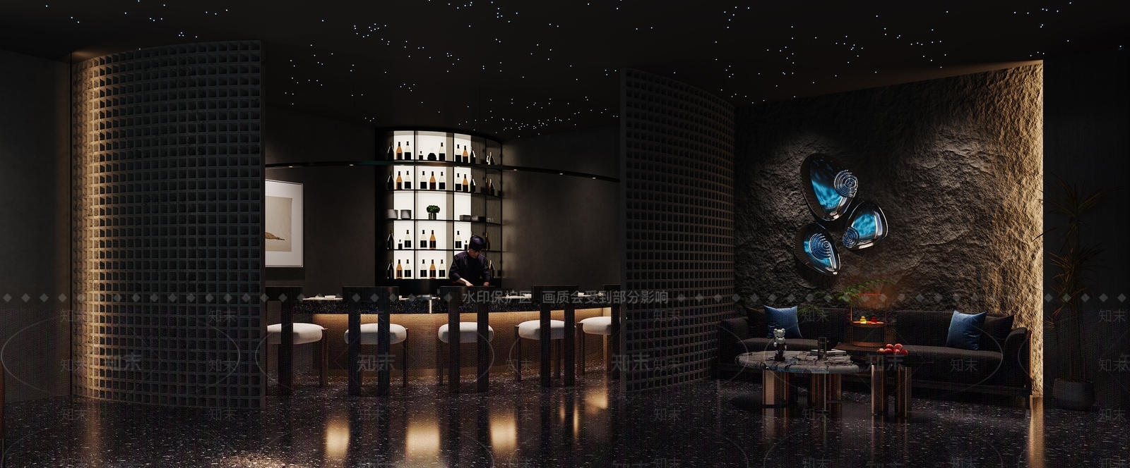 现代新中式酒店3D模型下载【ID:1197168041】