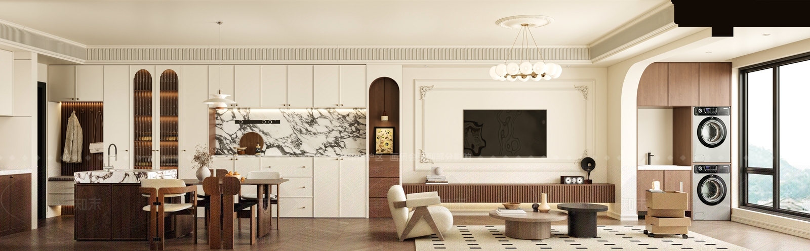 中古法式客餐厅3D模型下载【ID:1197170565】