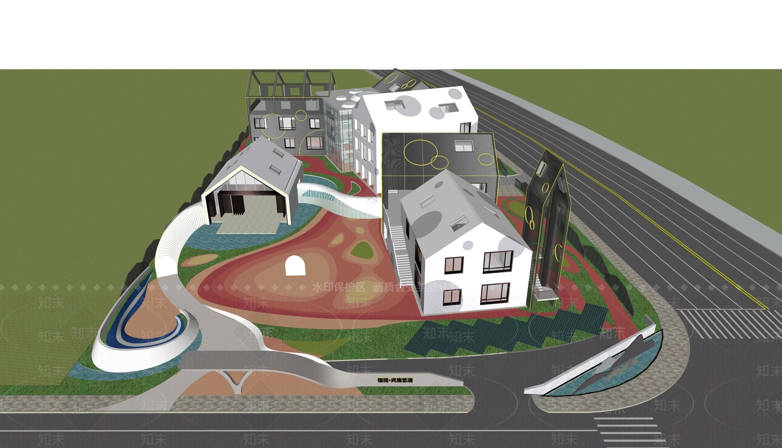 现代幼儿园SU模型下载【ID:1197174946】