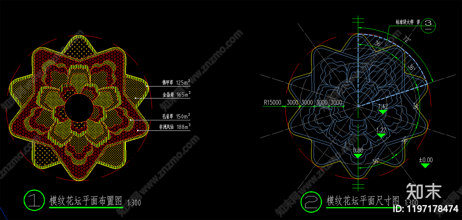 现代植物配置图库施工图下载【ID:1197178474】