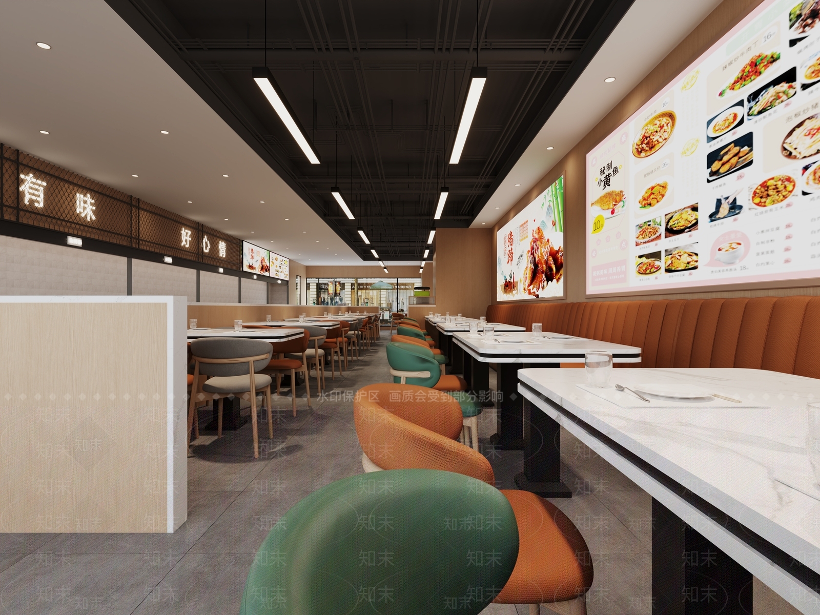 现代中餐厅3D模型下载【ID:1197186794】