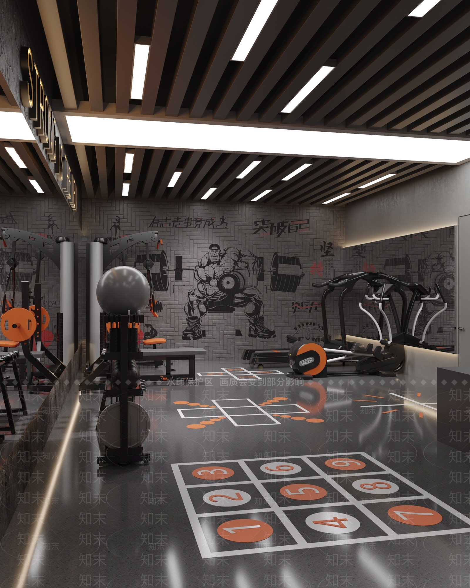 现代活动室3D模型下载【ID:1197188306】