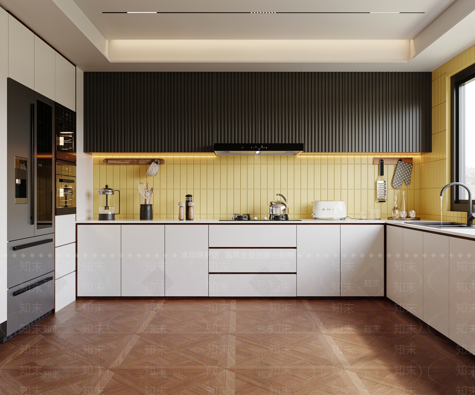 北欧简约开放式厨房3D模型下载【ID:1197192471】