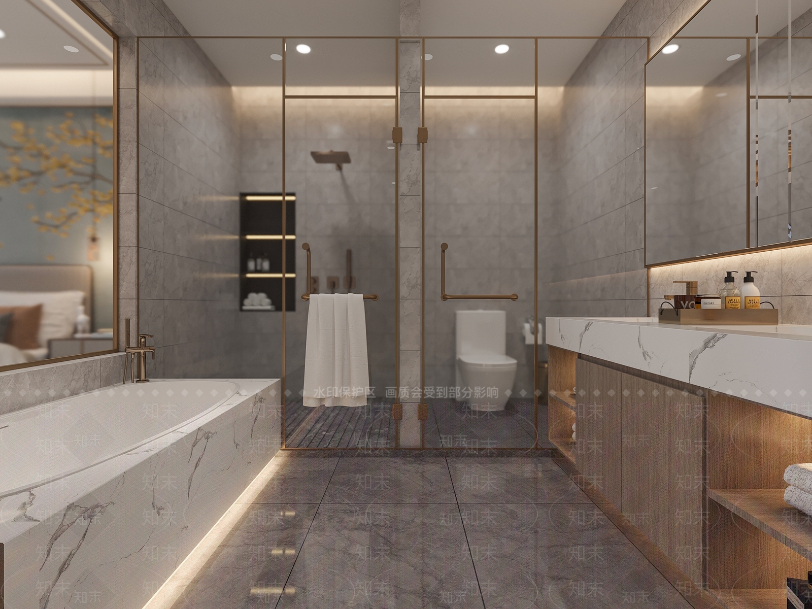 新中式酒店卫生间3D模型下载【ID:1197192484】