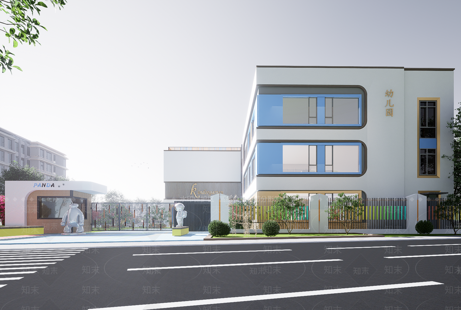 现代幼儿园SU模型下载【ID:1197272543】