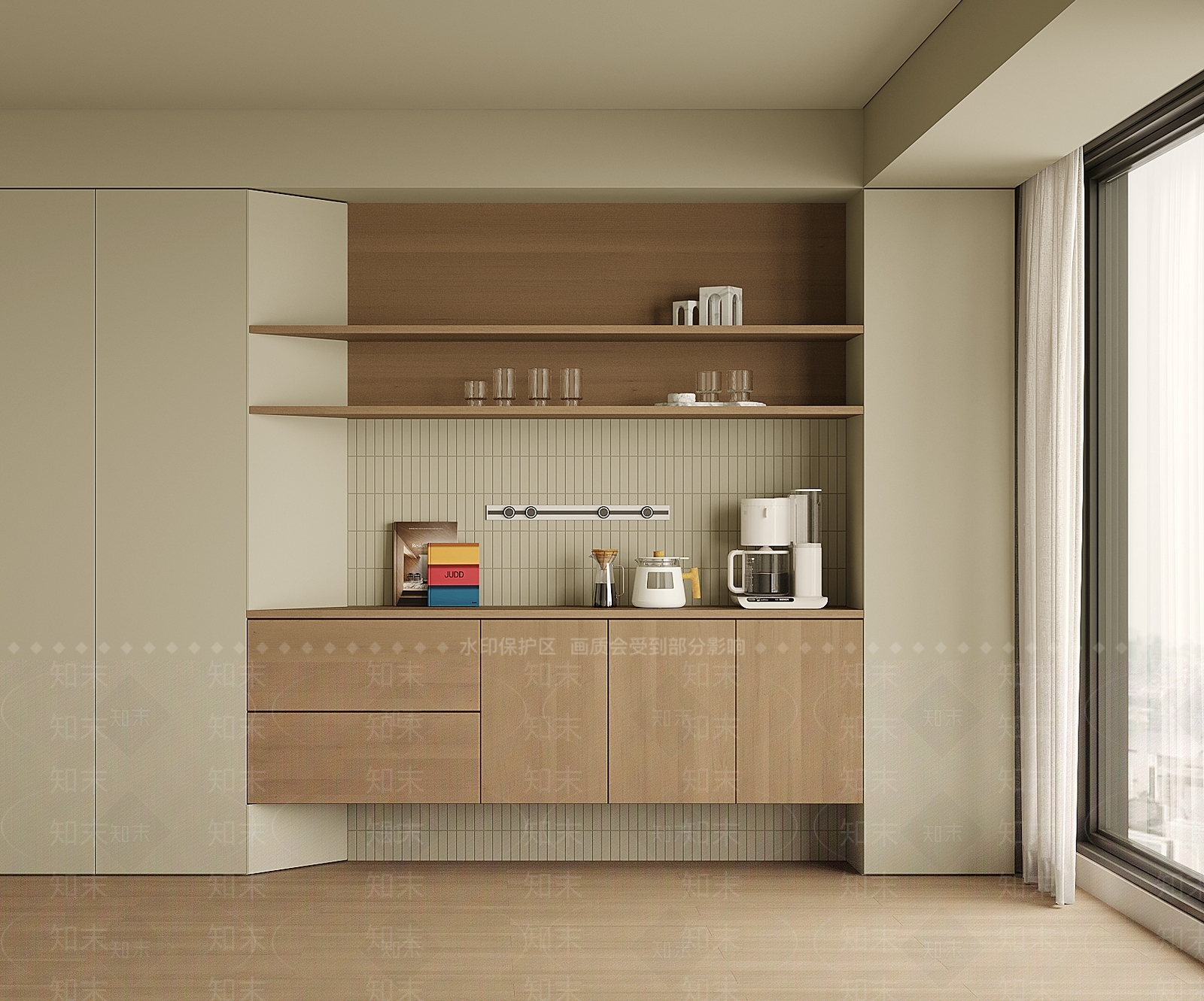 现代酒柜SU模型下载【ID:1197206661】