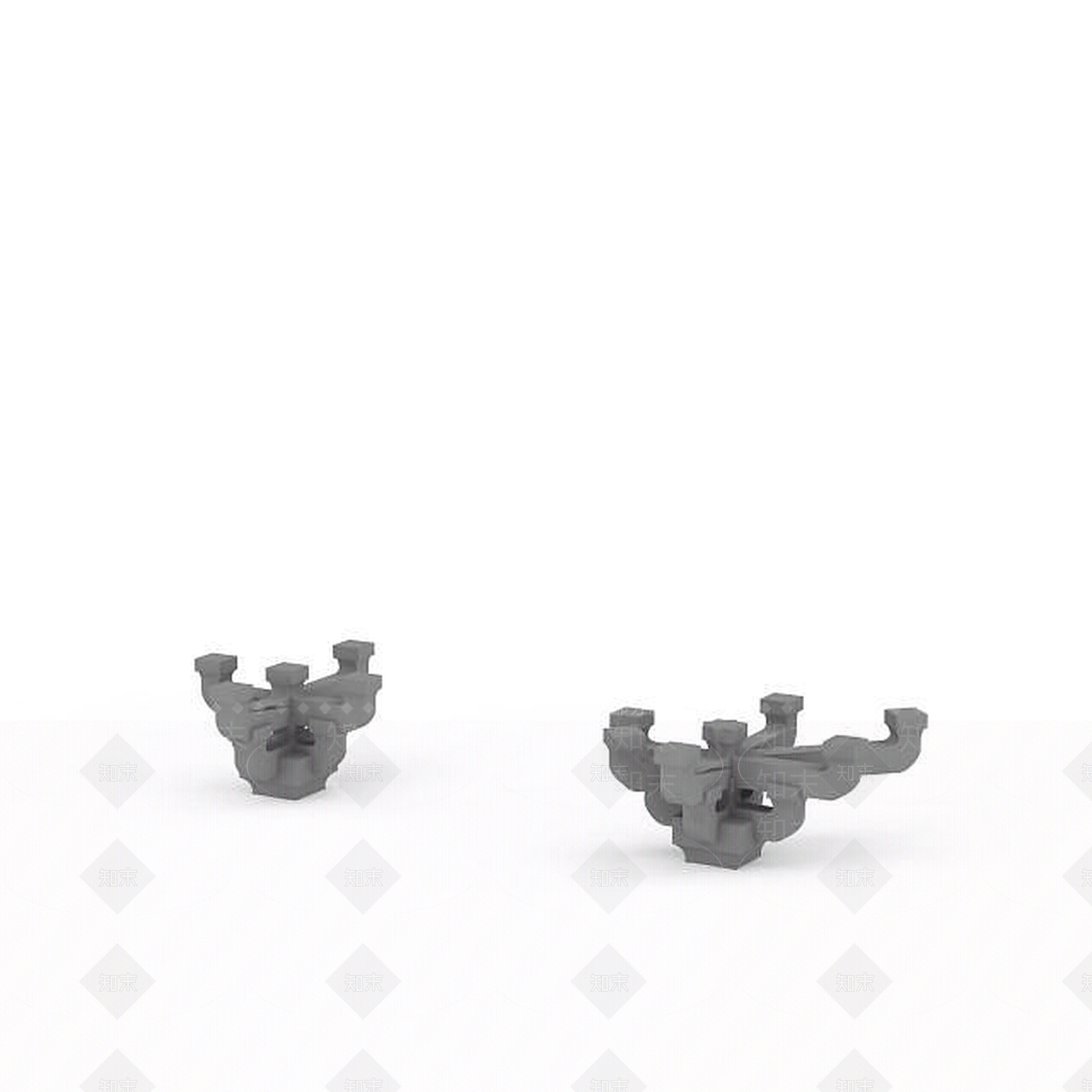 现代石膏斗拱3D模型下载【ID:1197207513】