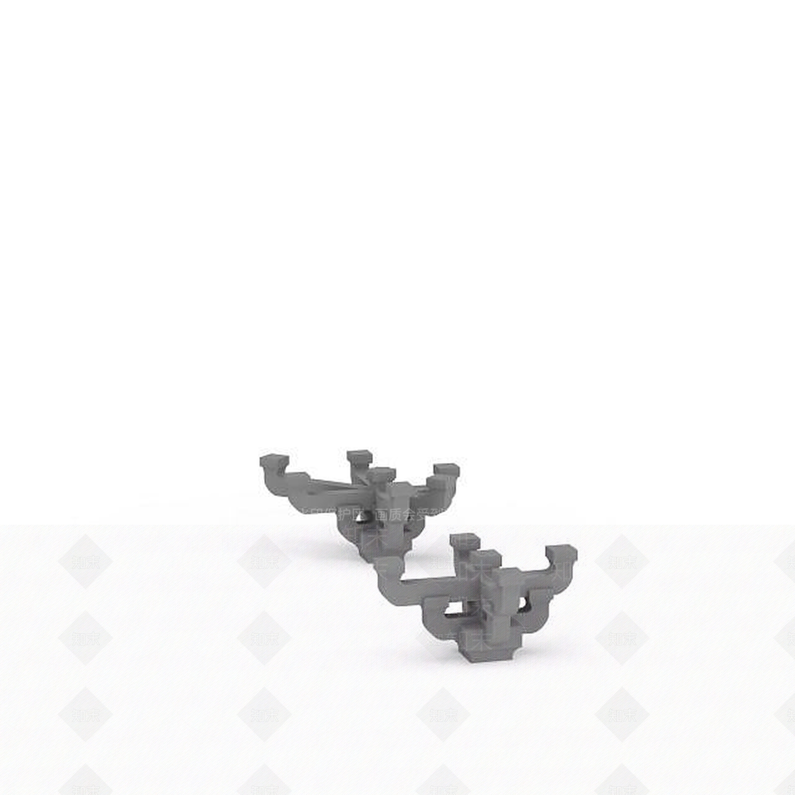 现代石膏斗拱3D模型下载【ID:1197207513】