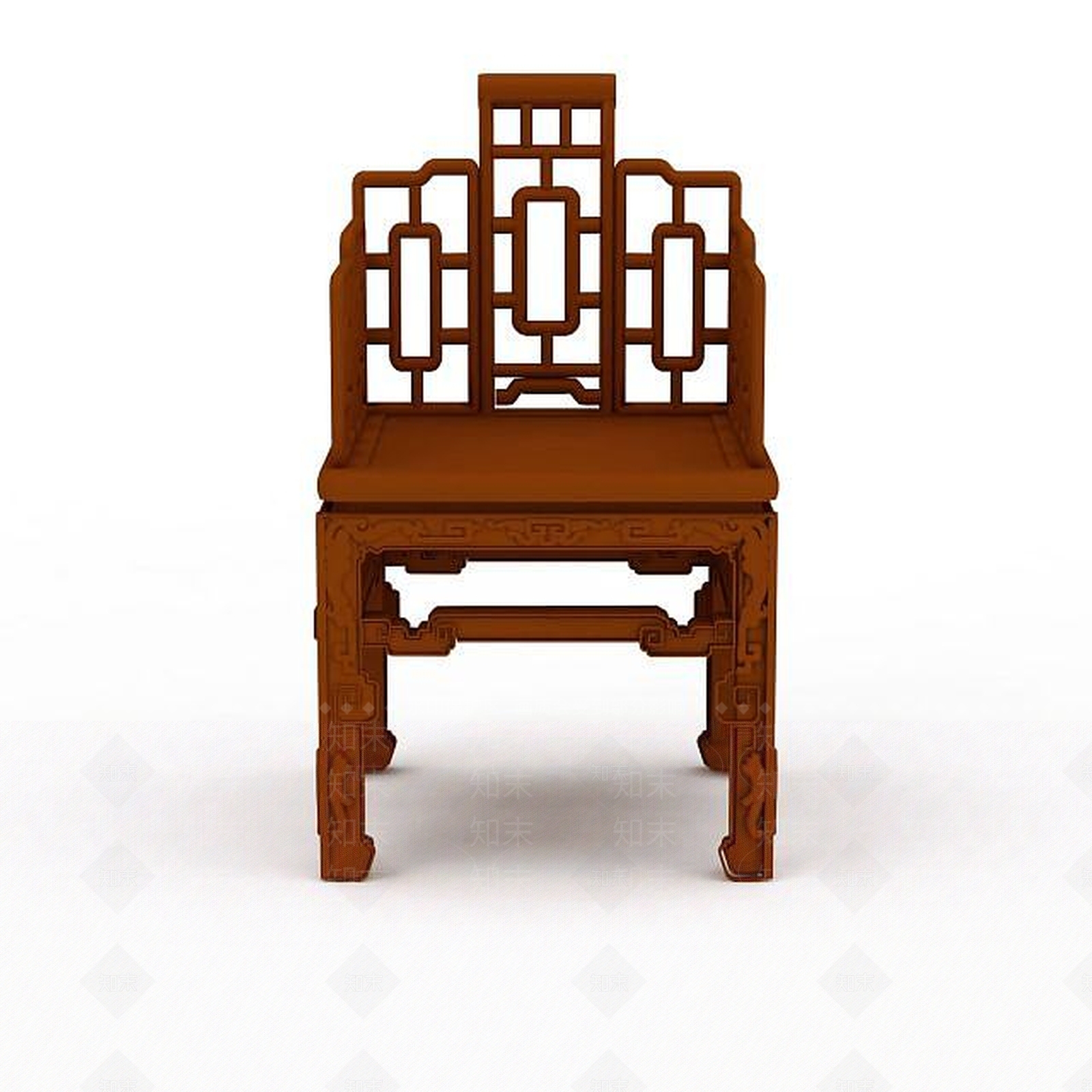 中式镂空椅子3D模型下载【ID:1197208377】