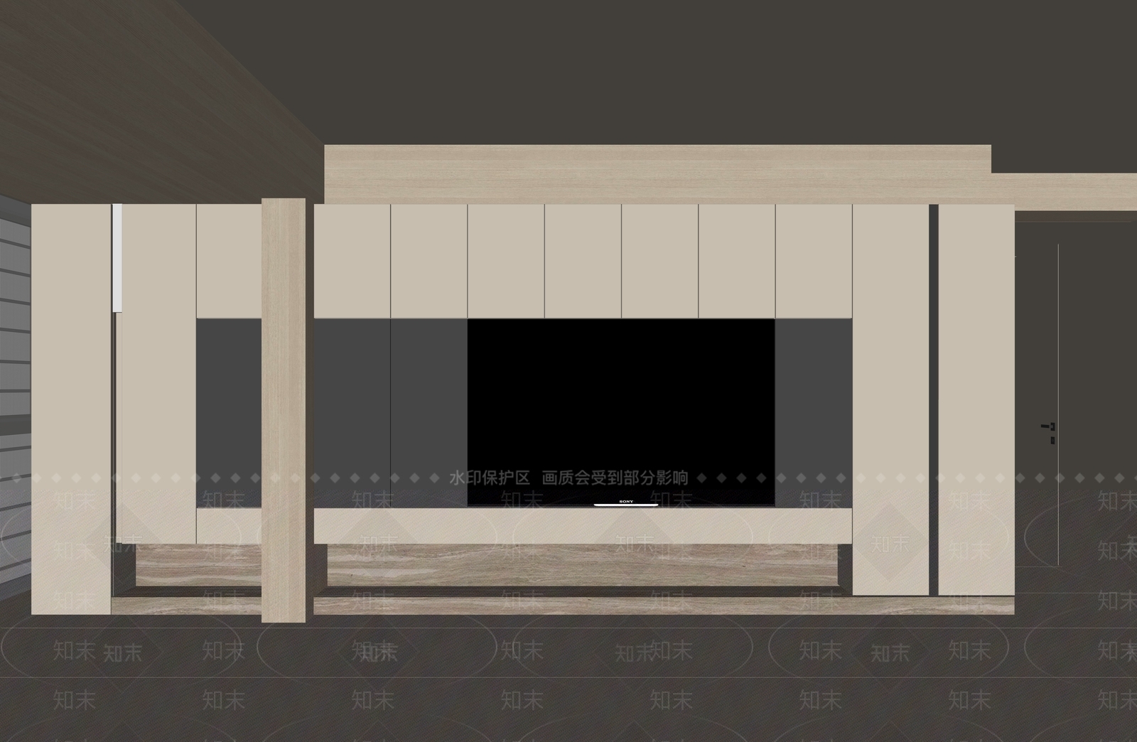 现代背景墙SU模型下载【ID:1197208822】