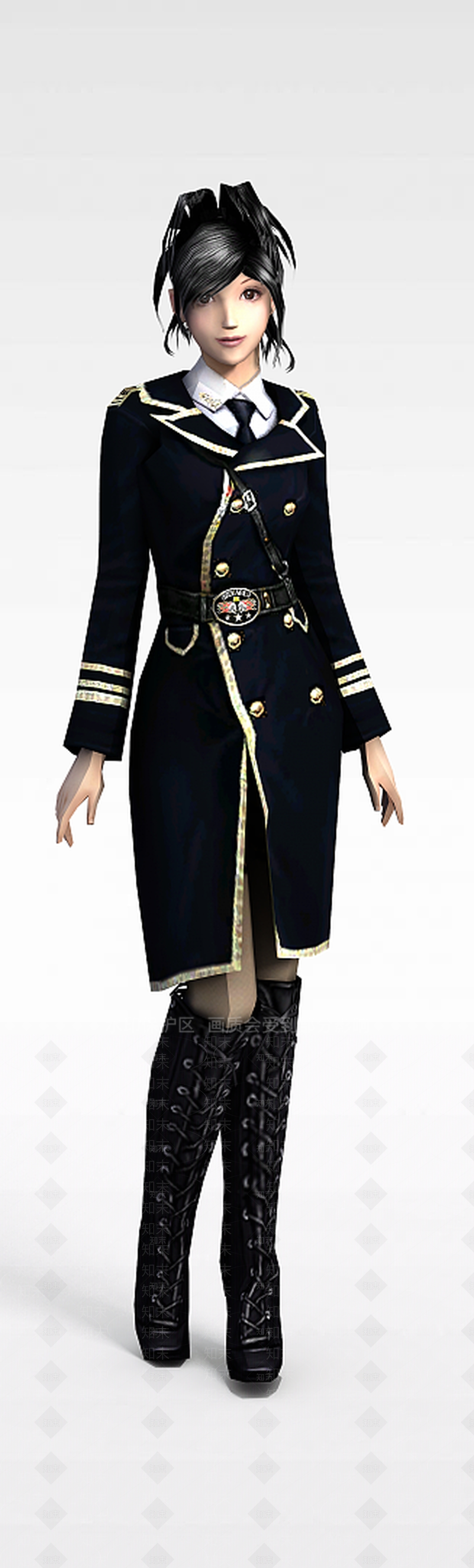 现代时尚女模特3D模型下载【ID:1197208664】