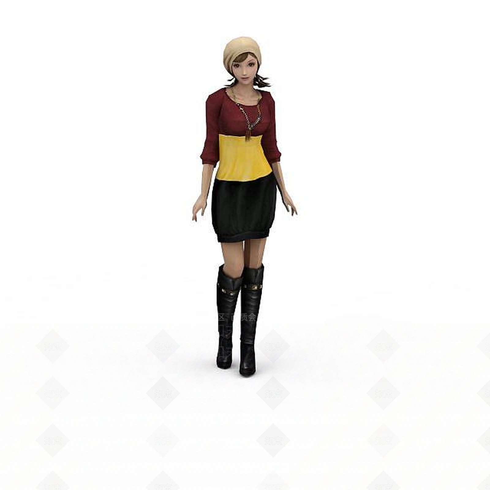 现代中年女模特3D模型下载【ID:1197208767】