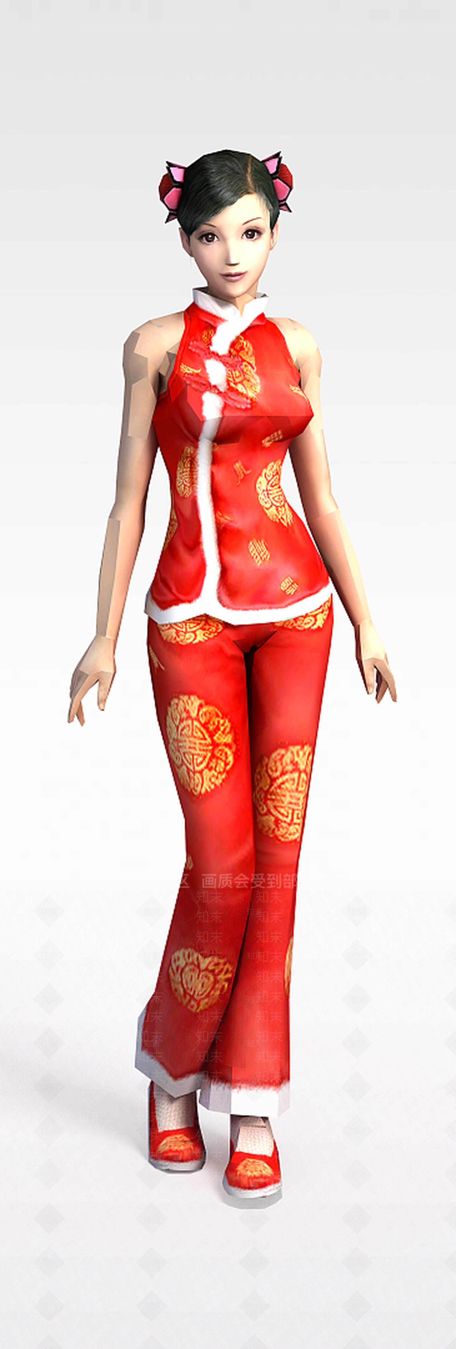 现代美丽大方女模特3D模型下载【ID:1197208893】