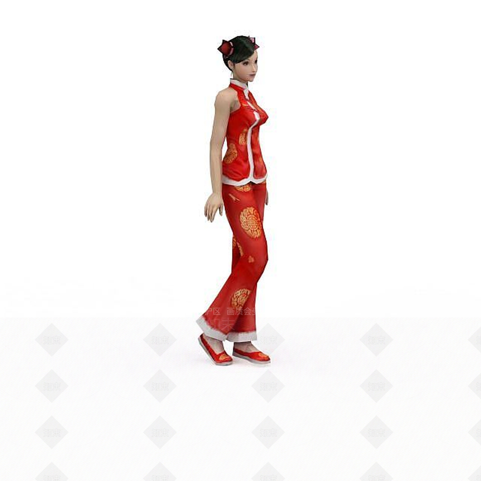 现代美丽大方女模特3D模型下载【ID:1197208893】