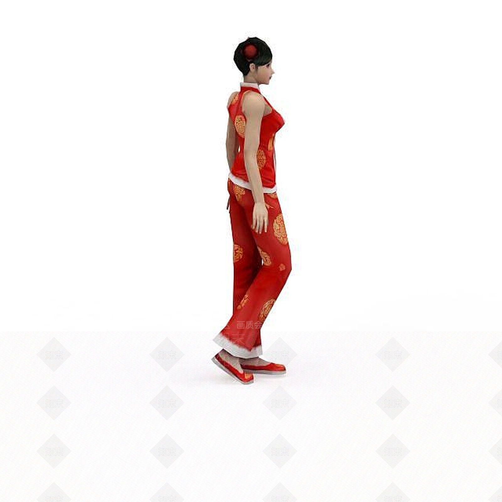 现代美丽大方女模特3D模型下载【ID:1197208893】
