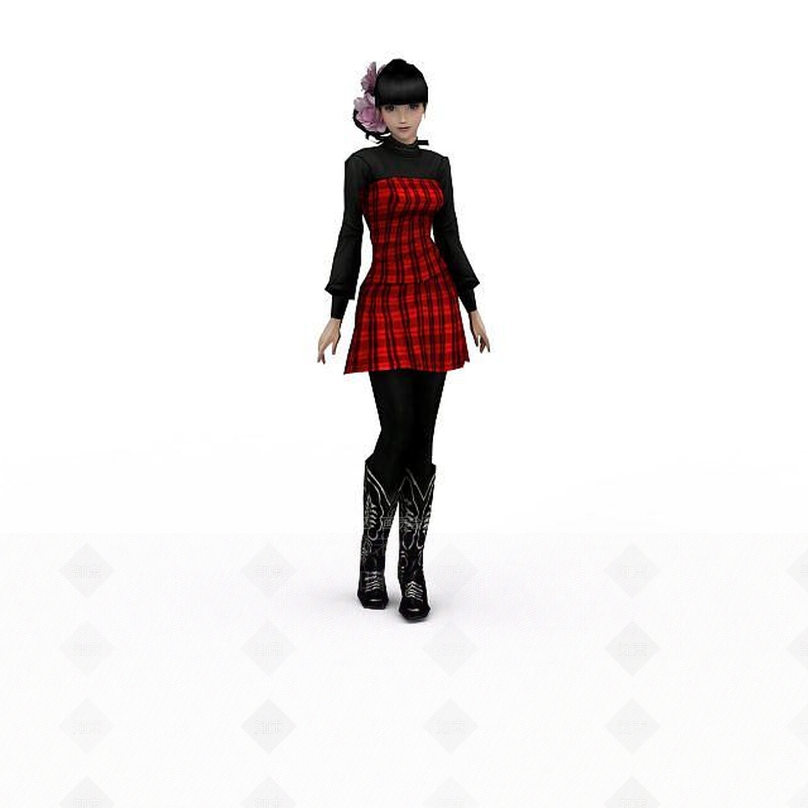 现代大方女模特3D模型下载【ID:1197208939】