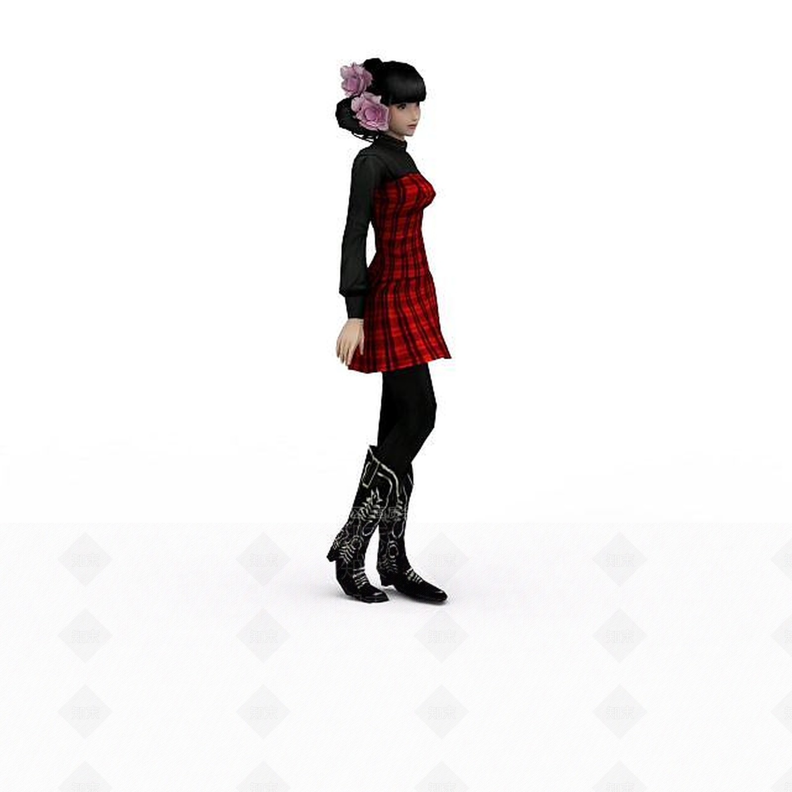 现代大方女模特3D模型下载【ID:1197208939】