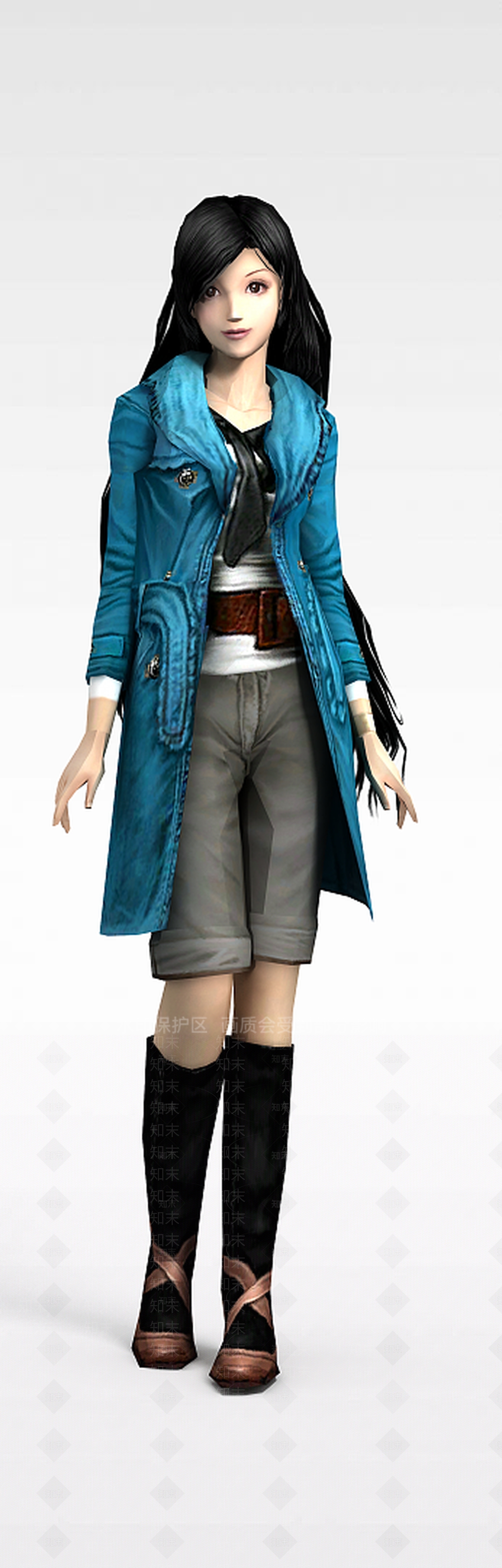 现代性感时尚女模特3D模型下载【ID:1197209191】