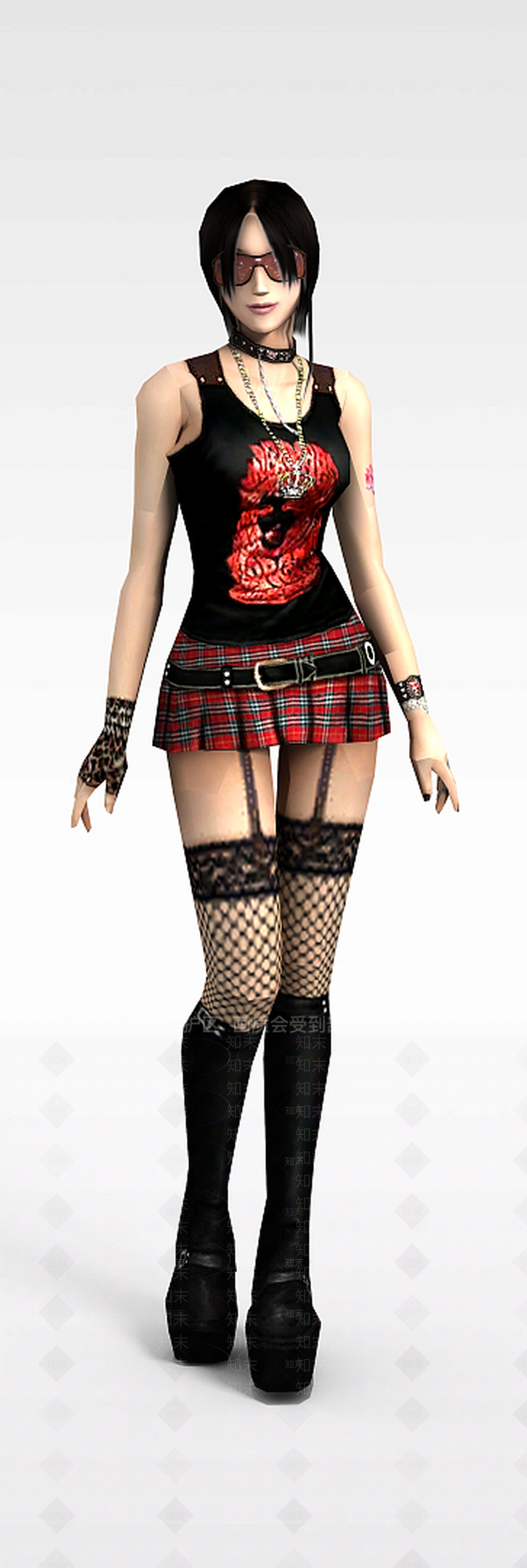 现代时尚女模特3D模型下载【ID:1197209358】