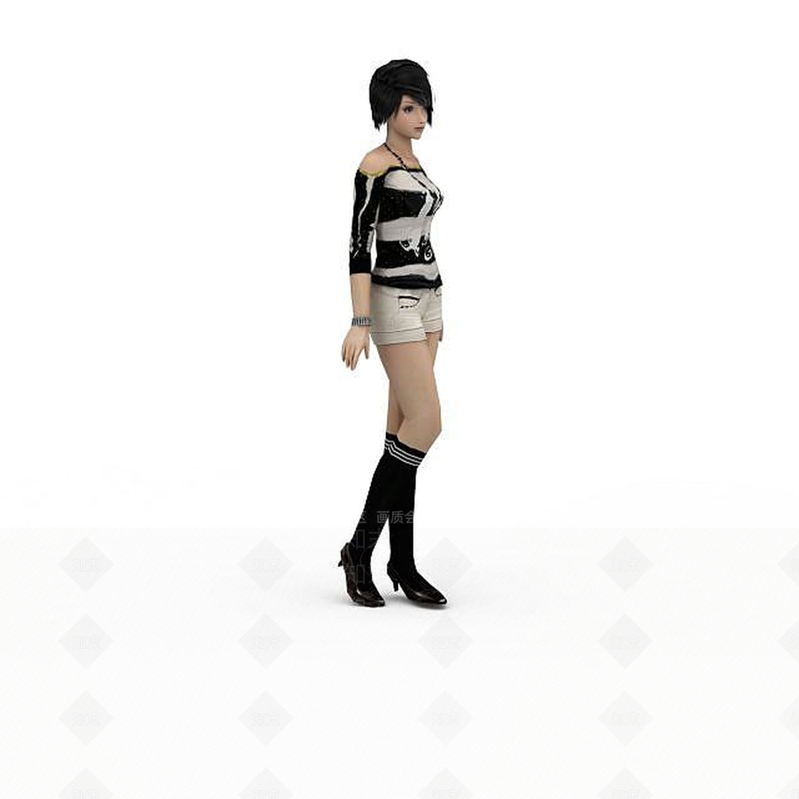 现代个性女人3D模型下载【ID:1197209433】