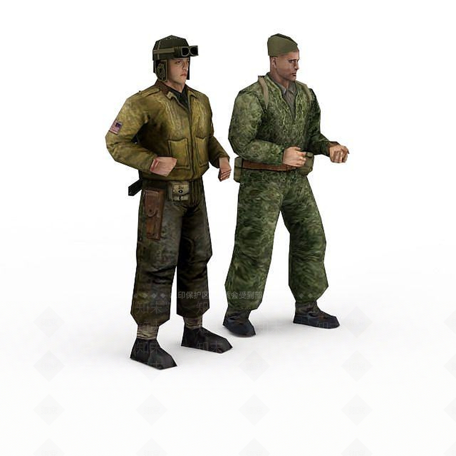 现代英俊潇洒军人3D模型下载【ID:1197210045】