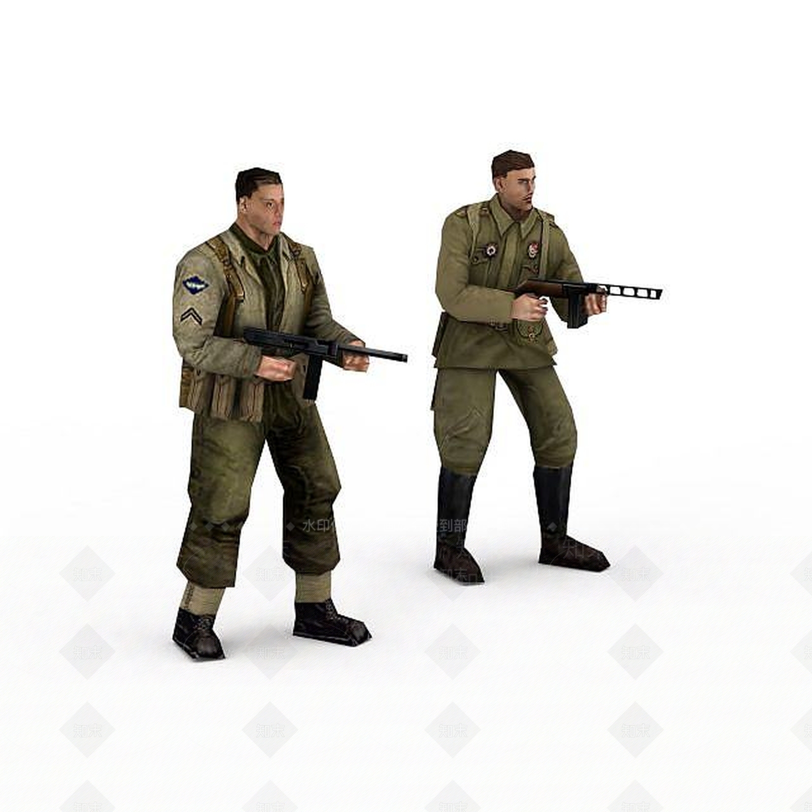 现代风度翩翩军人3D模型下载【ID:1197210192】