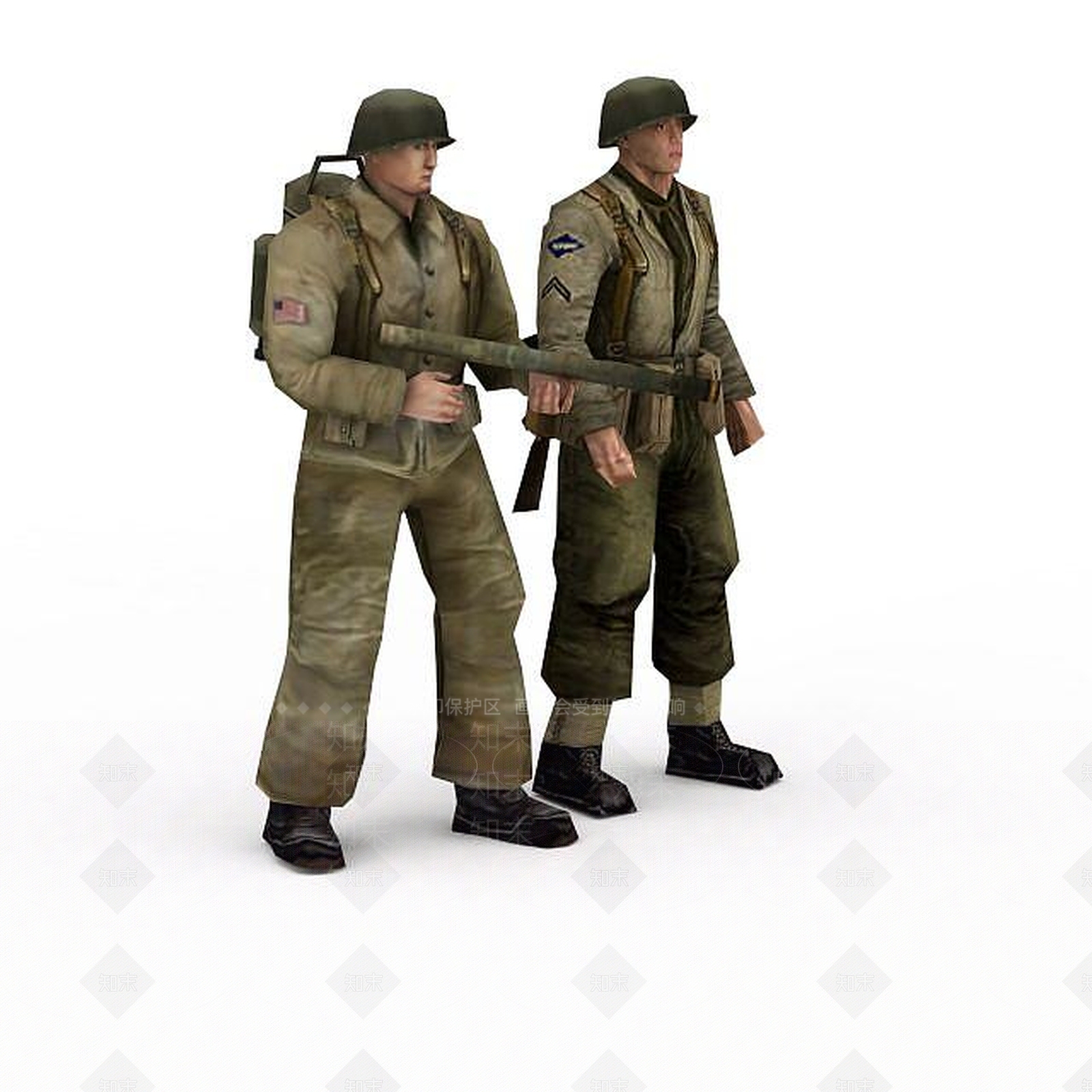 现代帅气军人3D模型下载【ID:1197210195】