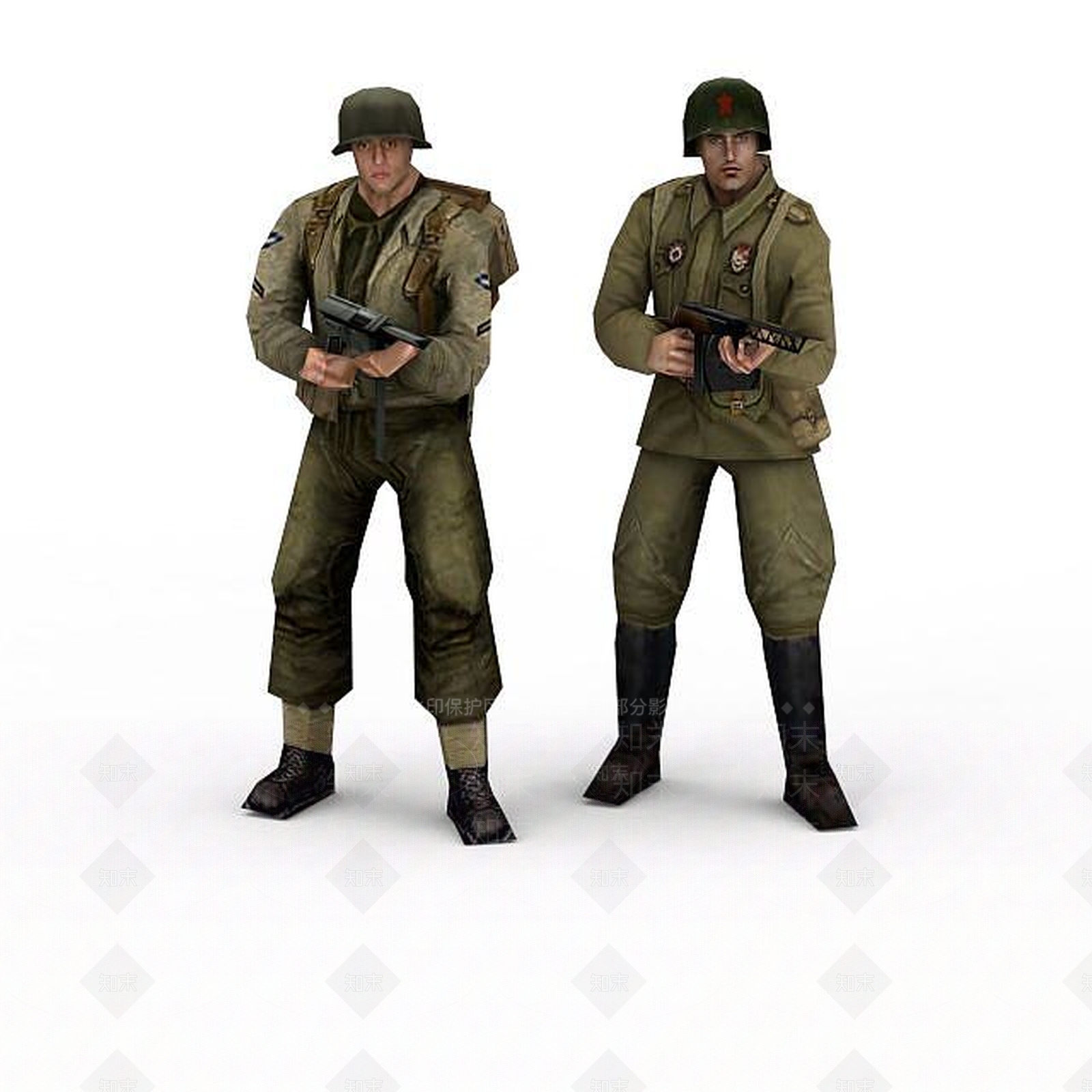 现代帅气军人3D模型下载【ID:1197210244】