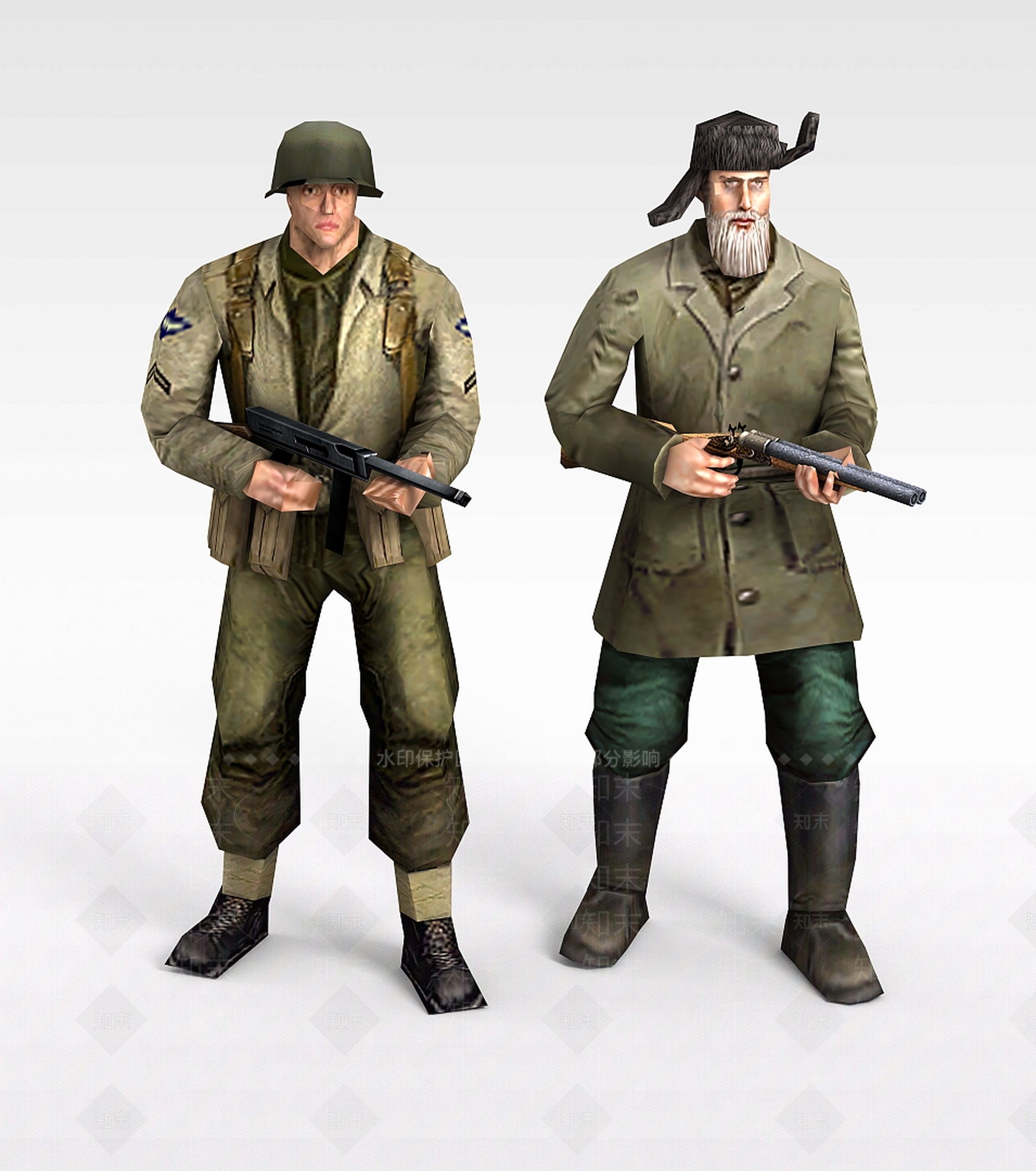 现代军人3D模型下载【ID:1197210316】