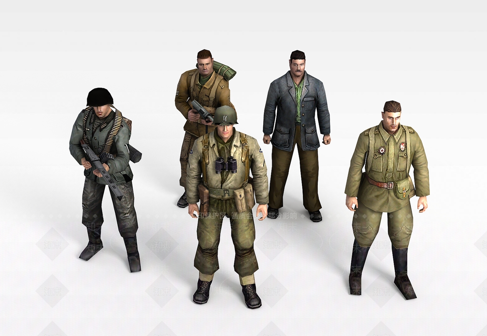 现代帅气军人3D模型下载【ID:1197210550】